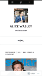Mobile Screenshot of alicewasley.com